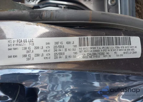 2018 Jeep Compass Altitude 4X4 z USA, uszkodzony, nr VIN 3C4NJDBBXJT453992